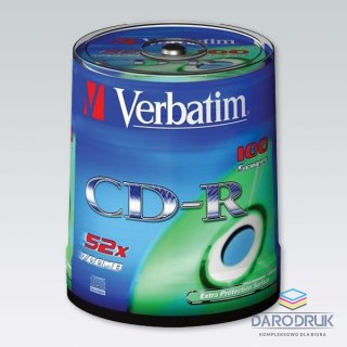 Verbatim Płyta cd CD-R cake 100 700MB x52 Verbatim