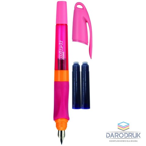 Flamingo Pióro na naboje Write-it Flamingo różowe + 2 naboje