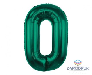 Godan Balon foliowy cyfra 0, zieleń butelkowa, 85 cm Godan (CH-B8B0)
