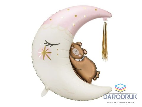 Partydeco Balon foliowy Miś na księżycu, 80x98 cm, mix 34cal Partydeco (FB196)