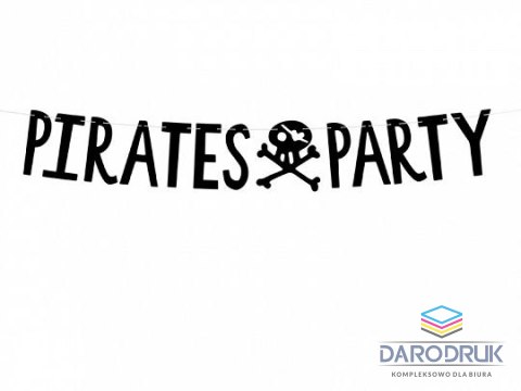 Partydeco Girlanda Baner Piraci - Pirates Party, czarny, 14x100cm Partydeco (GRL86-010)