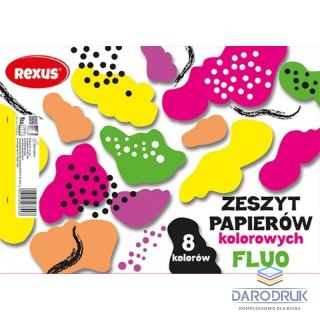Rexus Zeszyt papierów kolorowych A5 90g 8k [mm:] 202x144 Rexus (607829)