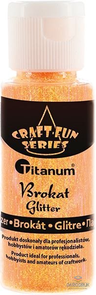 Titanum Brokat Craft-Fun Series neon kolor: pomarańczowy 1 kolor. Titanum (C54)