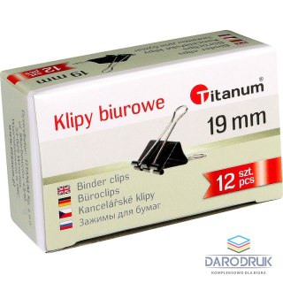 Titanum Klipy 19mm czarny Titanum (BC19)
