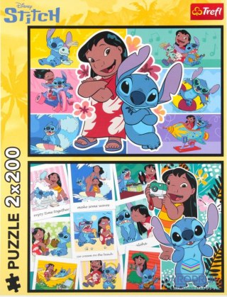 Trefl Puzzle Stitch Wesołe życie Stitcha 2x200 el. Trefl (13334)