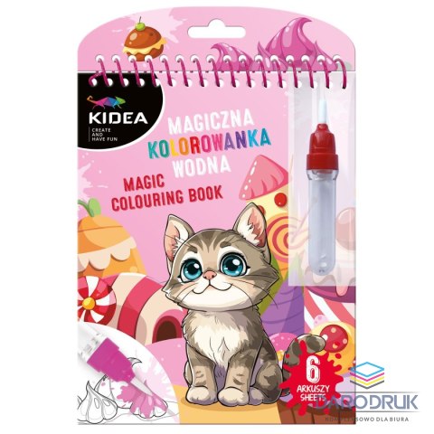 Derform Kolorowanka kotki MAGICZNA WIELORAZOWA KOLOROWANKA WODNA Derform (MWKWPKA)