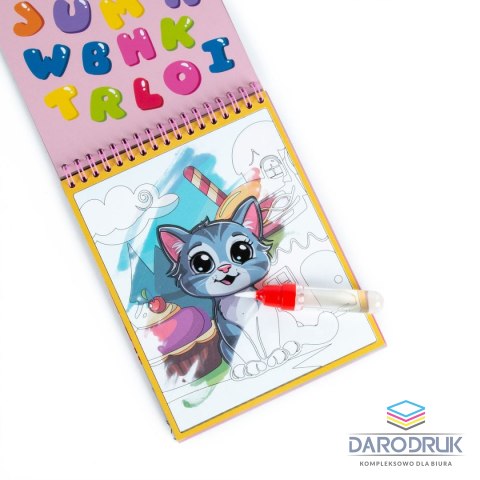 Derform Kolorowanka kotki MAGICZNA WIELORAZOWA KOLOROWANKA WODNA Derform (MWKWPKA)