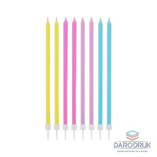 Godan Świeczka urodzinowa cinkie pastel mix 16 sztuk Godan (SF-SPMI)