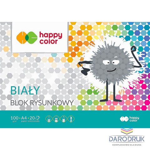 Happy Color Blok rysunkowy A4 biały 100g 20k [mm:] 210x297 Happy Color (HA 3710 2030-0)