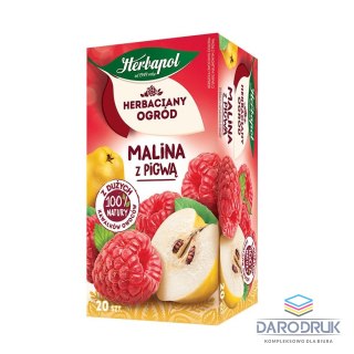 Herbapol Herbata Herbaciany Ogród owocowo-ziołowa malina z pigwą malina z żurawiną 20 saszetek Herbapol