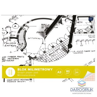 Interdruk Blok milimetrowy A3 20k Interdruk (BLMIA3)