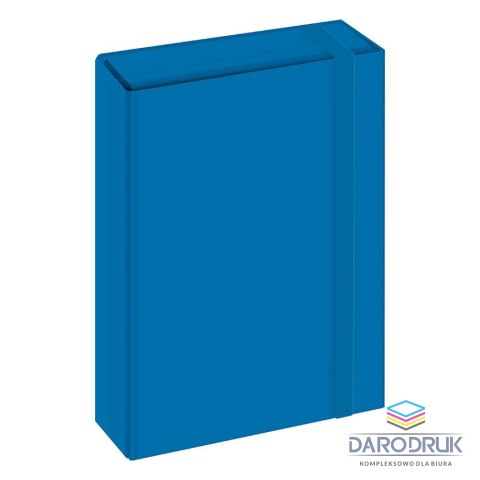 Interdruk Teczka z szerokim grzbietem na gumkę BOX A4 niebieska A4 niebieski Interdruk (5902277320346)