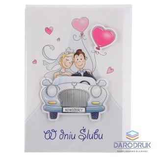 Kartka składana A6 poduszka ślub (5902221800856)