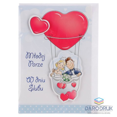 Kartka składana A6 poduszka ślub (5902221800856)