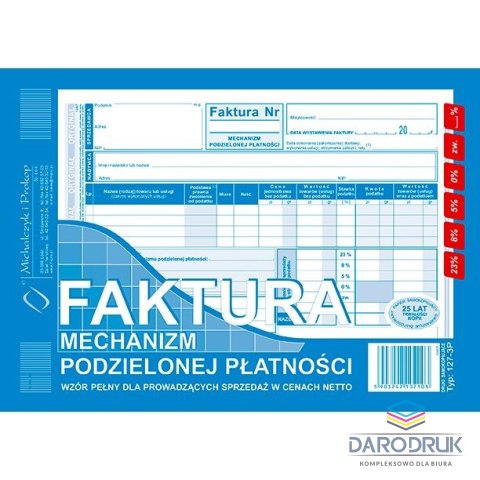 Michalczyk i Prokop Druk offsetowy A5 Faktura VAT Michalczyk i Prokop (127-3P)