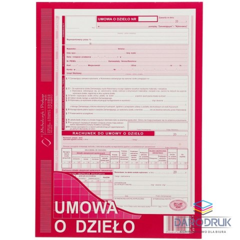 Michalczyk i Prokop Druk offsetowy A4 Umowa o dzieło z rachunkiem A4 40k. Michalczyk i Prokop (510-1)