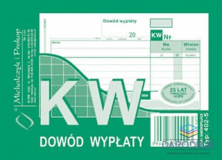 Michalczyk i Prokop Druk samokopiujący A6 KW Dowód wypłaty 80k. Michalczyk i Prokop (402-5)