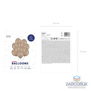 Partydeco Balon gumowy Party Deco BALONY STRONG pastelowy 10 szt brązowy jasny 270mm Partydeco (SB12P-033J-10)