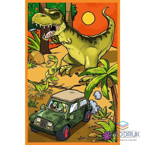 Trefl Puzzle Trefliki w świecie dinozaurów 3x80 el. Trefl (34888)