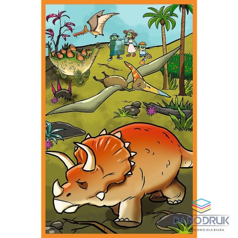 Trefl Puzzle Trefliki w świecie dinozaurów 3x80 el. Trefl (34888)