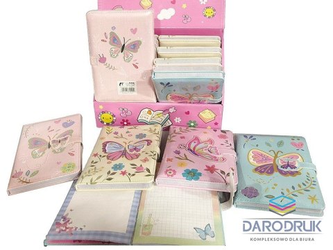 Adar Notes (notatnik) A5 z motylem, z kolorowymi kartkami, z planerem krata [mm:] 190x130 Adar (620292)