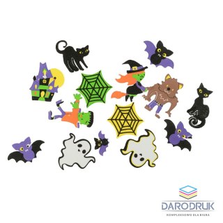 Arpex Naklejka (nalepka) piankowe z halloweenowym nadrukiem (45 szt.) Arpex (HA1564)