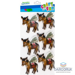Craft with Fun Naklejka (nalepka) Osiołek 3D Craft with Fun (501770)