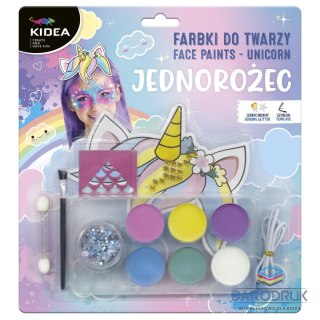 Derform Farba do malowania twarzy kidea Unicorn 6 kolor. Derform (FDTZUKA)