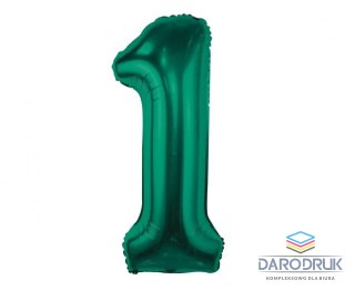 Godan Balon foliowy cyfra 1, zieleń butelkowa, 85 cm Godan (CH-B8B1)