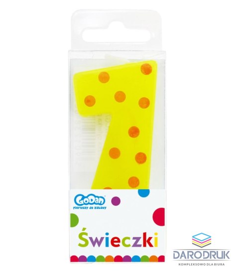 Godan Świeczka urodzinowa PIKER GROCHY URODZINOWE Godan (SWCG7-MM)