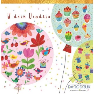 Henry Kartka składana kw KARNET KW BALONY PATTERN Henry (5907465662772)