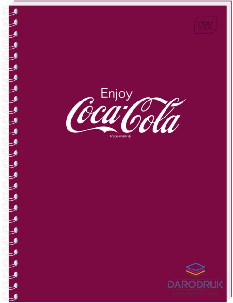 Interdruk Kołozeszyt (kołonotatnik) A6 COCA COLA SOFT TOUCH 80k. 70g krata Interdruk