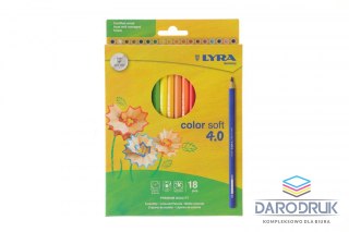 Lyra Kredki ołówkowe SOFT 4.0 18 kol. Lyra (L2421180)