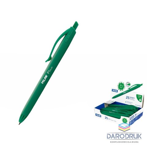 Milan Długopis olejowy P1 wkład zielony 1,0mm Milan (176513925)