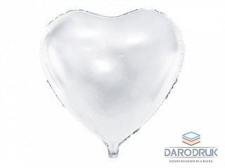 Partydeco Balon foliowy Serce, 45cm, białe 18cal Partydeco (FB9M-008)