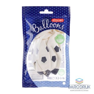 Partydeco Balon gumowy gumowy biały piłka 30 cm/6 sztuk biały 300mm Partydeco (SB14P-299-008B-6)