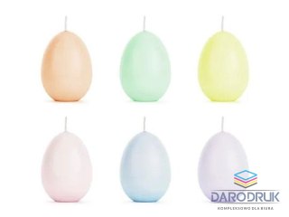 Partydeco Świeczka ozdobna jajka 6 szt., mix, 7 cm Partydeco (SO1-000)