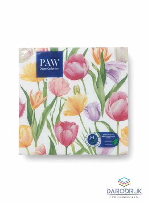Paw Serwetki Lunch Tulip Dream Pattern mix papier [mm:] 330x330 Paw (SDL149300)