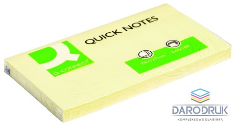 Q-Connect Notes samoprzylepny (karteczki) żółta jasna 100k [mm:] 127x76 Q-Connect (KF10503)