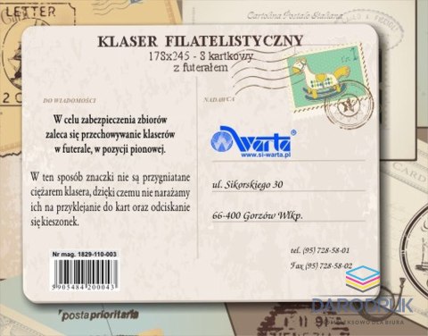 Warta Klaser filatelistyczny [mm:] 178x245 Warta (1829-110-003)