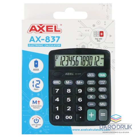Axel Kalkulator kieszonkowy AX-837 Axel (558985)