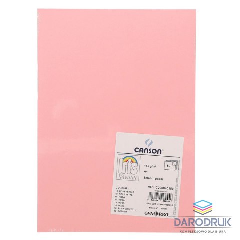 Canson Brystol A4 różowy 185g 50k Canson (200040159)