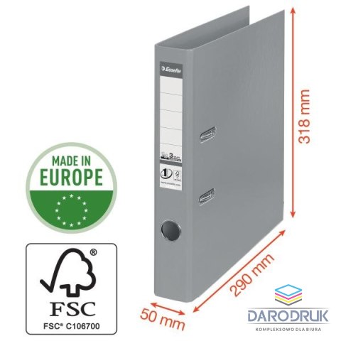 Esselte Segregator dźwigniowy No.1 Power Vivida A4 50mm zielony Esselte (624073)
