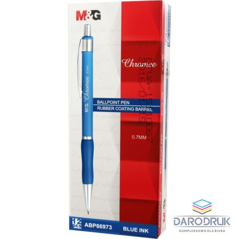 M&G Długopis Chromee wkład niebieski 0,7mm M&G (ABP86973)