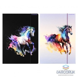 Starpak Teczka kartonowa na gumkę Horses A4 mix Starpak (559714)