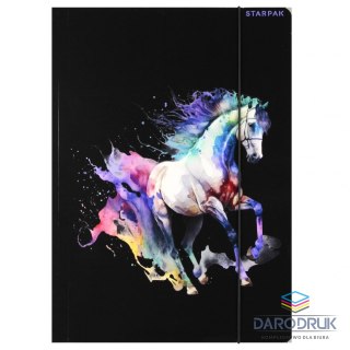 Starpak Teczka kartonowa na gumkę Horses A4 mix Starpak (559714)