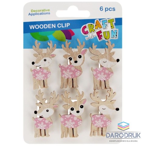 Craft With Fun Ozdoba drewniana Klamerki Xmass Craft With Fun (567218)