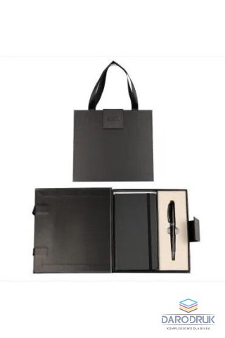 Cresco Zestaw piśmienniczy PREMIUM SYMPHONY CZARNY DŁUG.+NOTES W ETUI PREMIUM Cresco (850012-02)