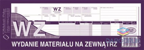 Michalczyk i Prokop Druk samokopiujący 1/2 A4 WZ wydanie materiału na zewnątrz 80k. Michalczyk i Prokop (361-0)