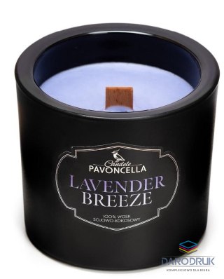 Pavoncella Świeczka ozdobna Classico Lavender Breeze czarna 170g Pavoncella (5905711530431)